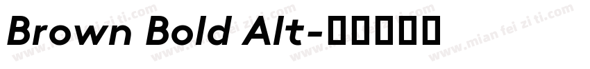 Brown Bold Alt字体转换
